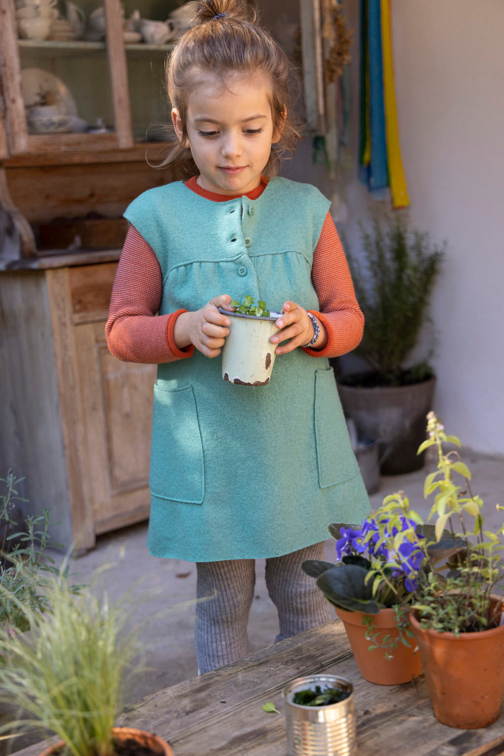 Boiled wool dress