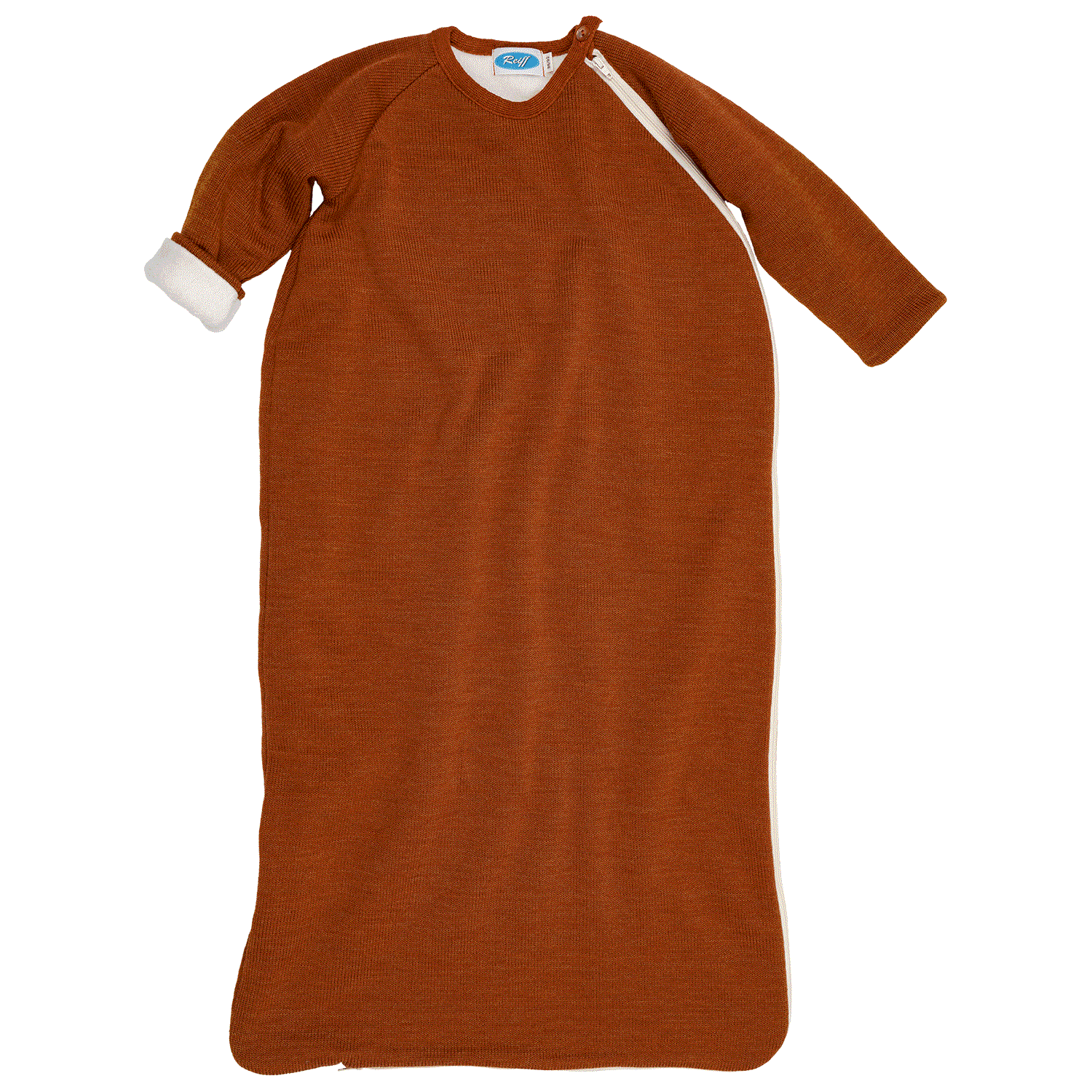 reiff schlafsack merino Wool knit long sleeve sleepsack Rust / 62/68 (3-6 months)