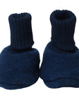 Reiff wool fleece booties in navy