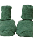 Reiff wool fleece booties in sage