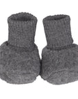 Reiff wool fleece booties in charcoal