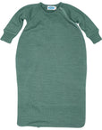 Long sleep wool-silk terry sleepsack in sage