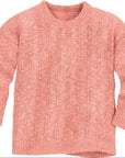 Disana cotton-linen sweater in soft pink