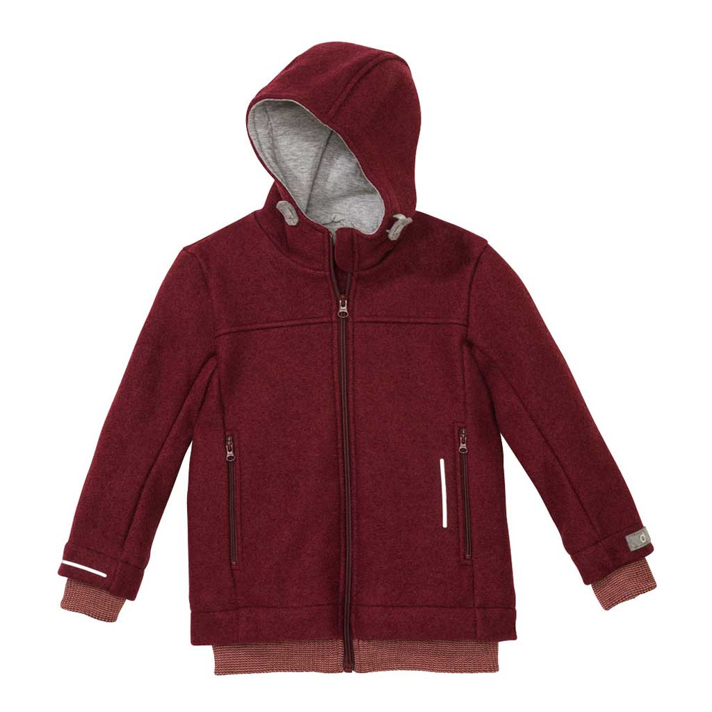 Disana boiled wool Outdoor Jacket in cassis