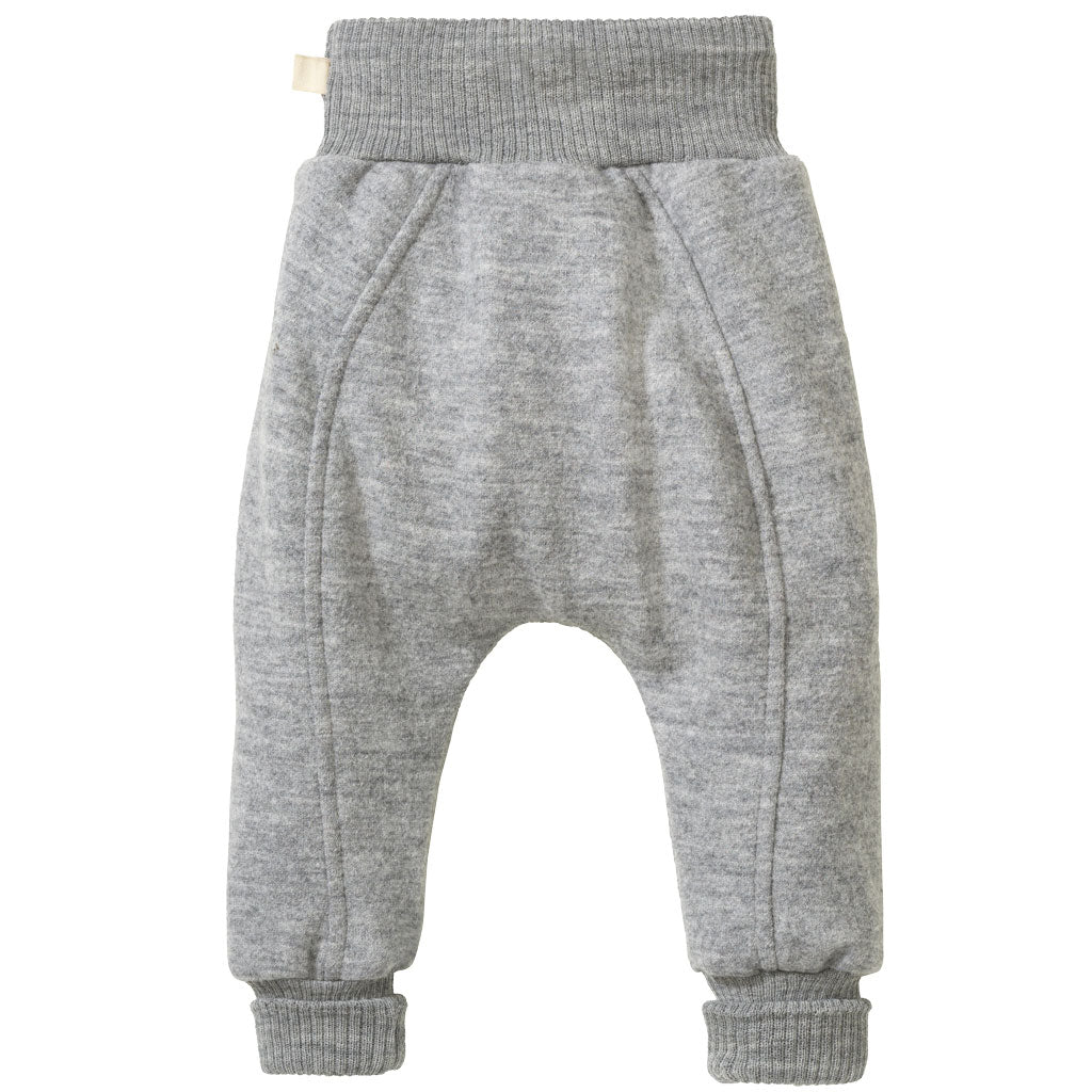 Back view of Disana boiled wool bloomers in gray