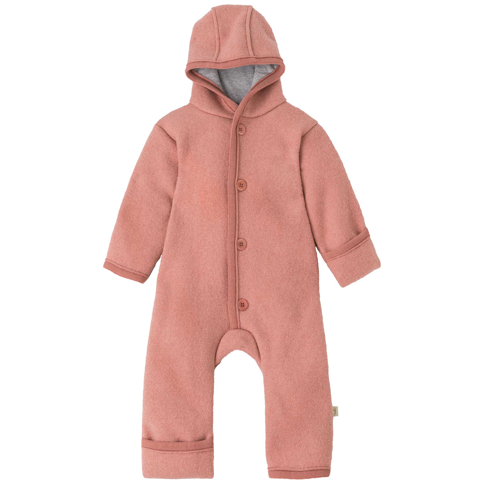 Disana boiled wool overall in soft pink