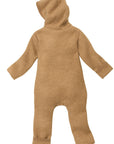 The back of the Disana boiled wool overall in caramel