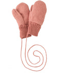 Disana boiled organic merino wool mittens in soft pink