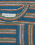 close up Serendipity river stripe cotton long sleeve shirt