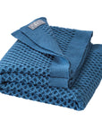 Disana organic merino wool honeycomb blanket in dove blue