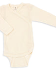 Engel wool silk kimono bodysuit in natural
