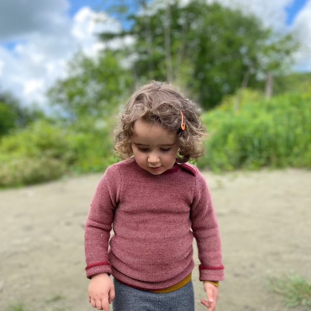 Wool melange sweater