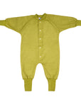 Cosilana wool terry footless pajamas in green