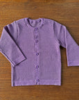 Kids Disana honeycomb cardigan in lilac