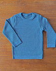 Disana wool honeycomb sweater in dove blue