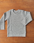 Disana wool honeycomb sweater in gray