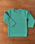 Disana wool honeycomb sweater in mint