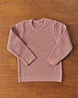 Disana wool honeycomb sweater in rose