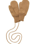 Disana boiled organic merino wool mittens in caramel