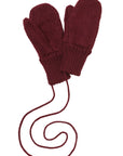 Disana boiled organic merino wool mittens in cassis