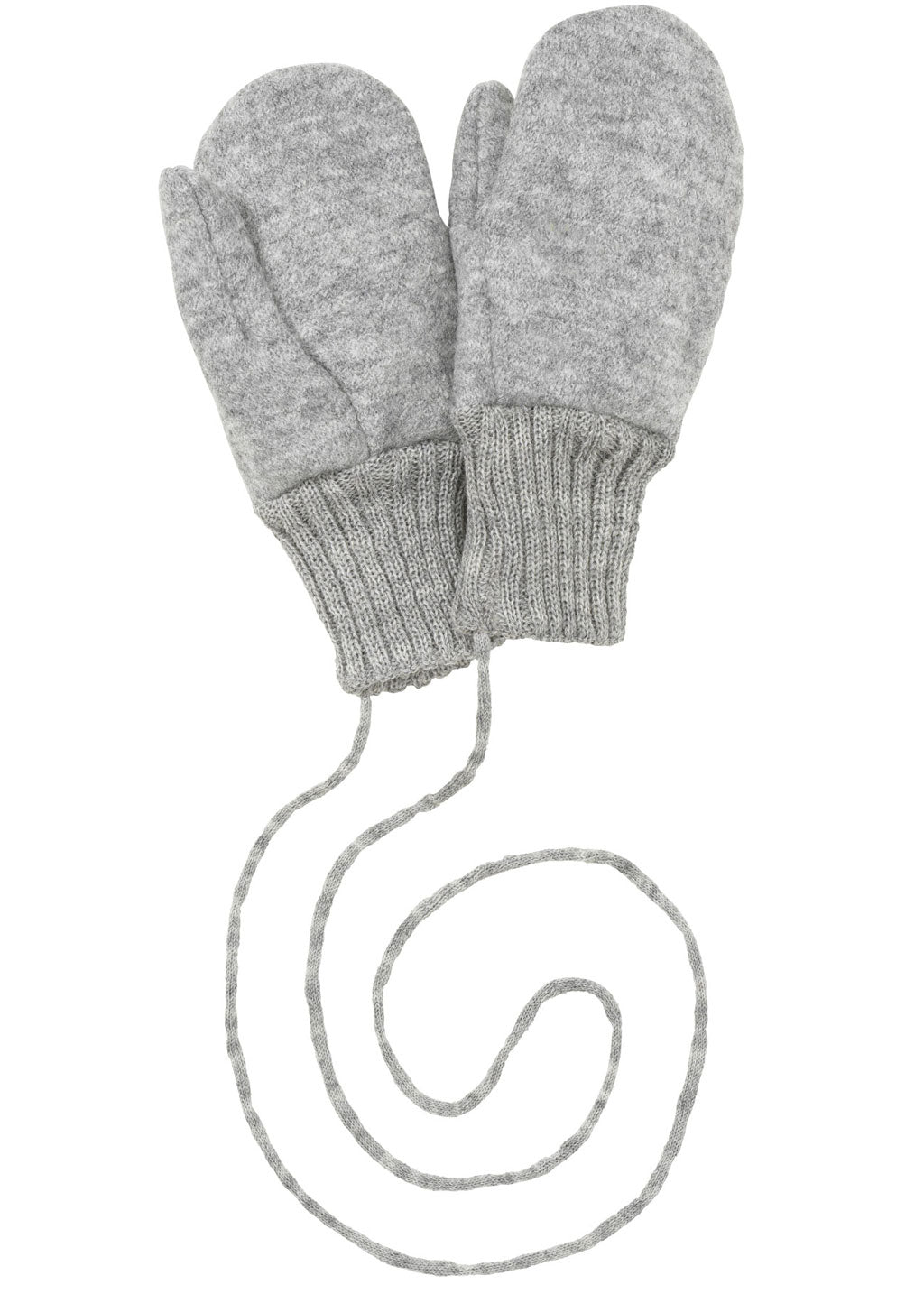 Disana boiled organic merino wool mittens in gray