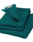 Disana organic merino wool honeycomb blanket in pacific