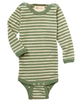 Engel 100% wool bodysuit in sage heather