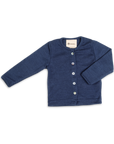 Engel wool-silk baby cardigan in navy