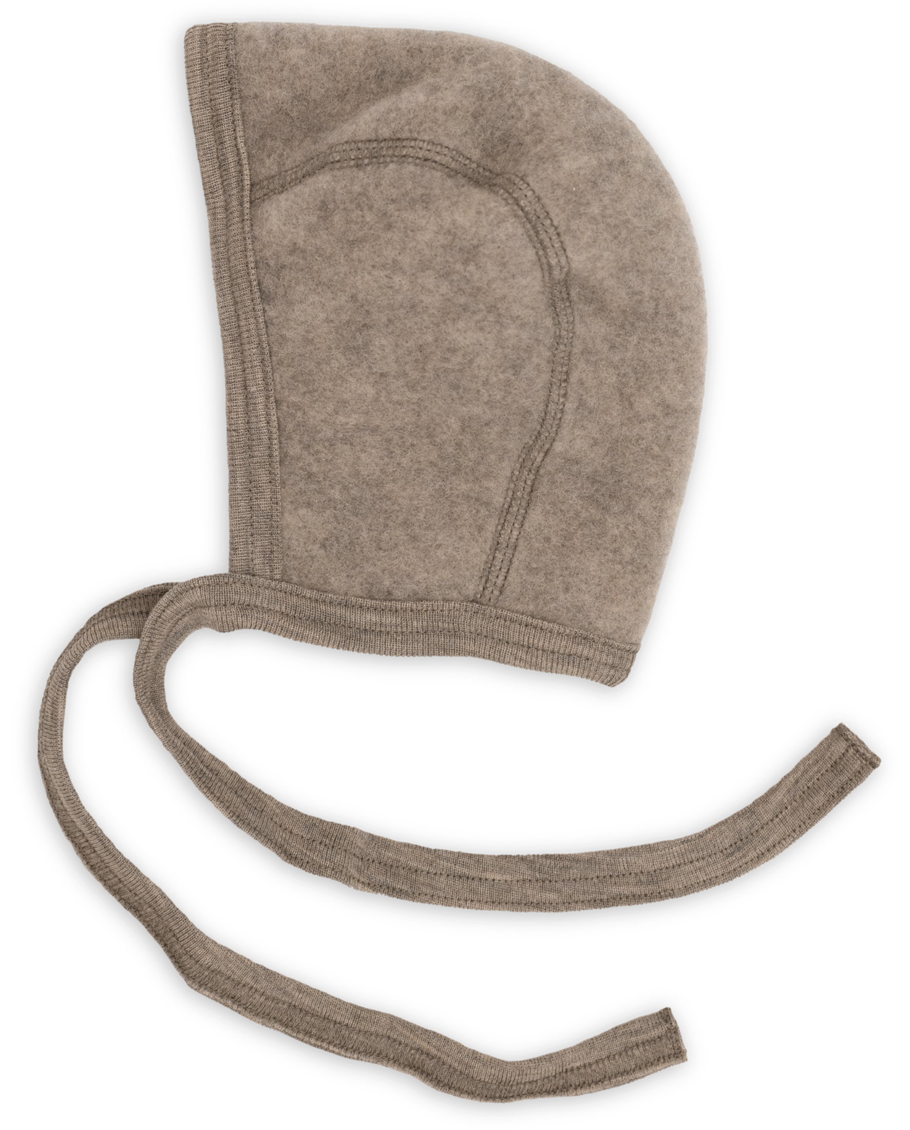Engel wool fleece bonnet in walnut melange