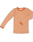 Long sleeve striped wool/silk shirt