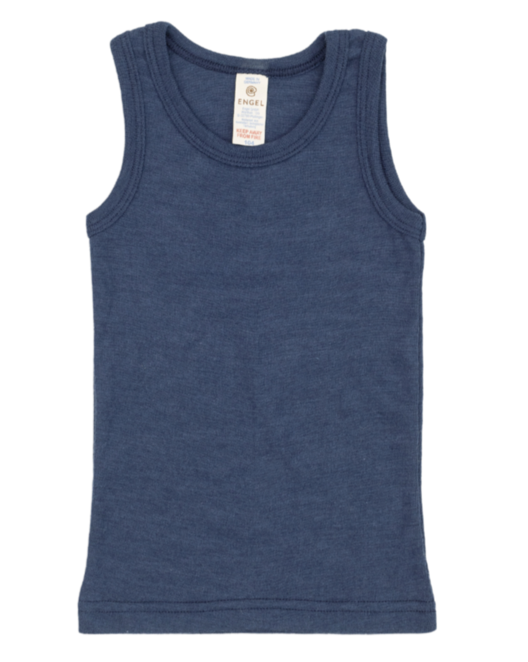 Engel wool/silk children's tank in navy