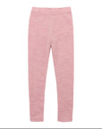 Engel children's 100% organic wool leggings in rose heather