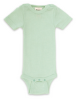 Engel wool-silk short sleeve bodysuit in pastel mint