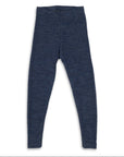 Engel children's 100% organic wool leggings in blue heather