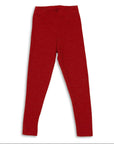 Engel children's 100% organic wool leggings in red heather