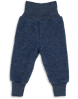 Engel wool fleece pants in blue melange