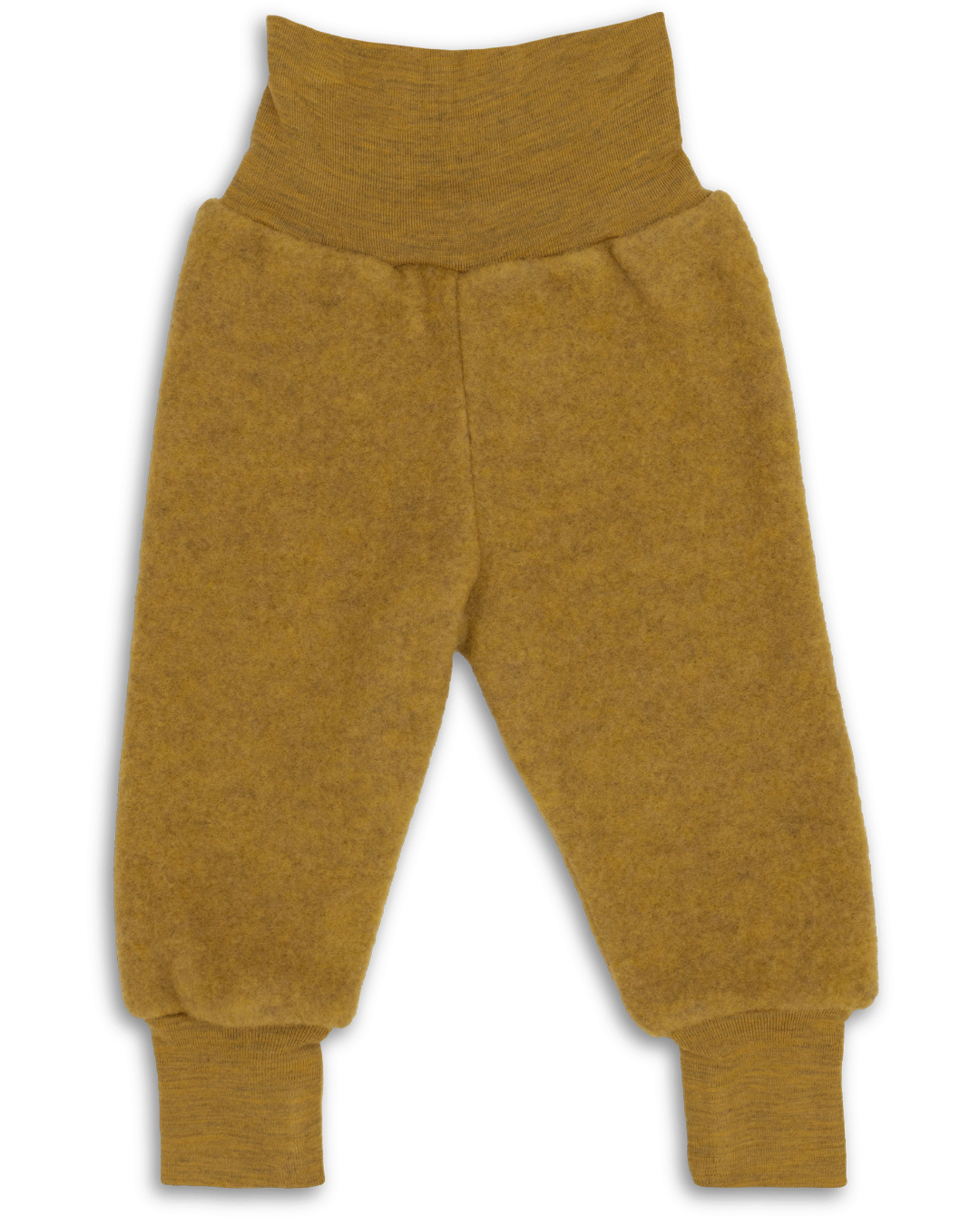 Engel wool fleece pants in saffron melange