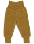 Engel wool fleece pants in saffron melange