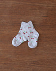 Grodo organic cotton baby cherry socks in sand