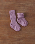 Thick ribbed wool baby socks