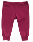 Hocosa wool/silk baby pants in ruby
