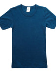 Hocosa wool-silk kids t-shirt in blue