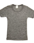Hocosa wool-silk kids t-shirt in gray heather