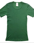 Hocosa wool-silk kids t-shirt in green