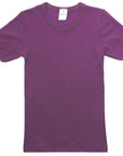Hocosa organic wool and silk t-shirt in violet