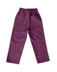 The back of the Jackalo Jules pants in plum