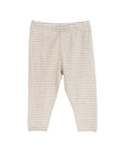 Serendipity organic cotton oat striped baby leggings