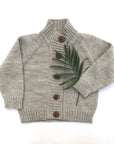 Nooks merino wool cardigan in Narwhal