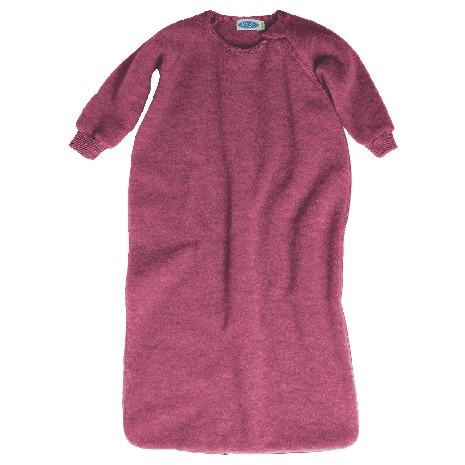Reiff wool fleece long sleeved sleepsack in dusky rose