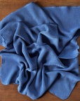 100% wool baby blanket in periwinkle. Made by Reiff
